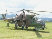 Vrtuľník Mi-24 na leteckom dni v Spišskej Novej Vsi